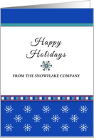 Christmas Happy Holidays Greeting Card-Snowflakes-Customizable Text card