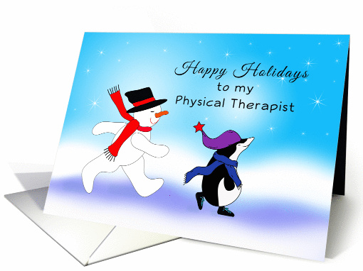 For Physical Therapist Christmas Card-Snowman &... (928943)
