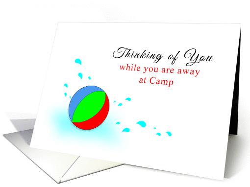 Thinking of You Away at Camp Greeting Card with Beach... (930688)