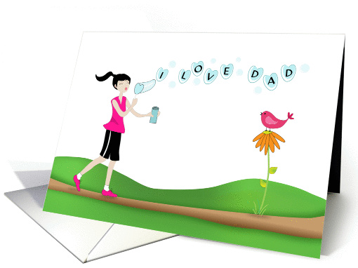 For Dad / For Father Father's Day Greeting Card-Girl... (937144)