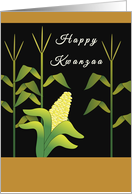 Happy Kwanzaa Greeting Card-Corn-Corn Stalk card