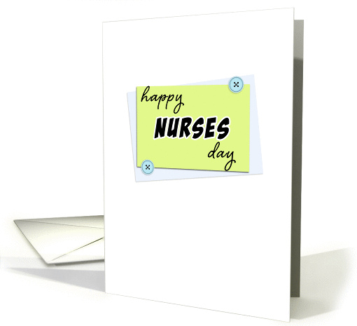 Happy Nurses Day Greeting Card-Blue Green Boxes with Buttons card