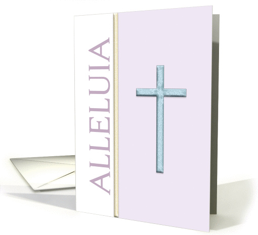 Alleluia Easter Greeting Card with Cross-Purple card (943050)
