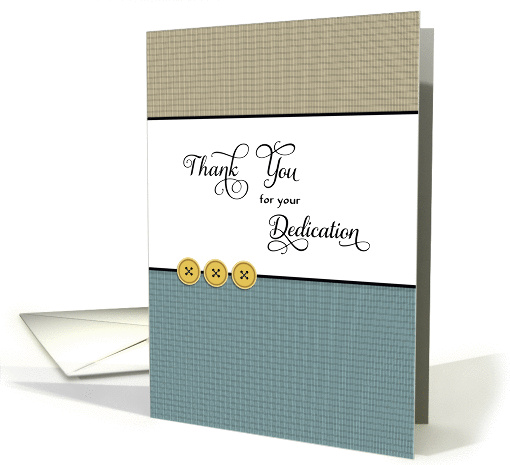Employee Thank You for Your Dedication Greeting Card-Appreciation card