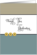 Employee Thank You for Your Dedication Greeting Card-Appreciation card