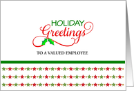 For Employee-Business Christmas Greeting Card-Stars-Customizable Text card