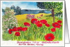 Summer Poppies in a Coastal Garden card