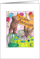 Happy Birthday Teddy bear party card