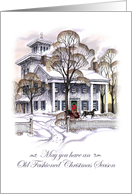 An Old Fashioned Christmas Scene card