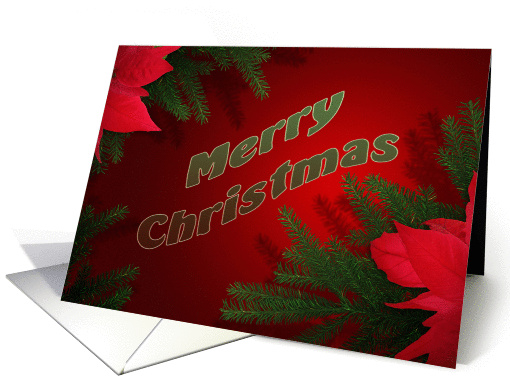 Poinsiettas Christmas card (303682)