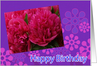 Flowers Happy Birthday card