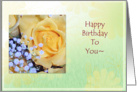 Yellow Roses Happy Birthday card