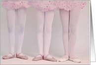 birthday ballerina legs card