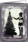 Gothic Girl Christmas Card
