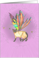 Fairy Cat All Occasion Pink Card
