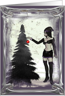 Gothic Girl Christmas Card