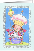 Birthday cake queen card