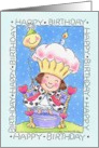 Birthday cake queen card