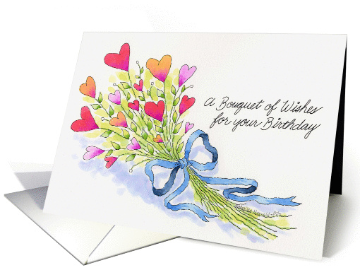 A Bouquet of Birthday Wishes card (175592)