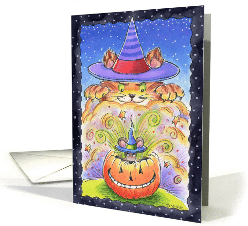 Halloween Cat and Mouse card (257659)