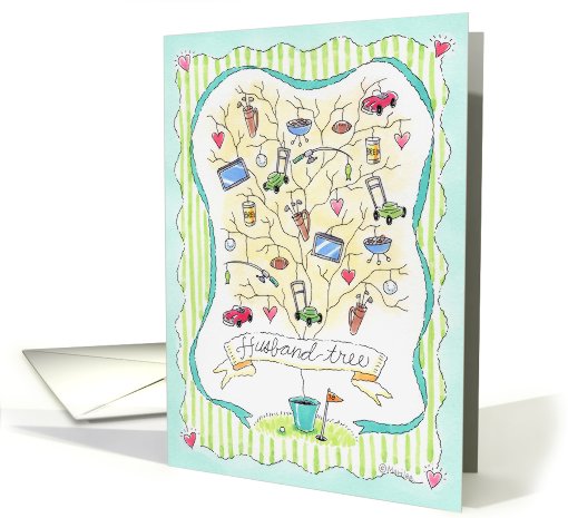 Happy Father's Day / Husband Tree card (614012)