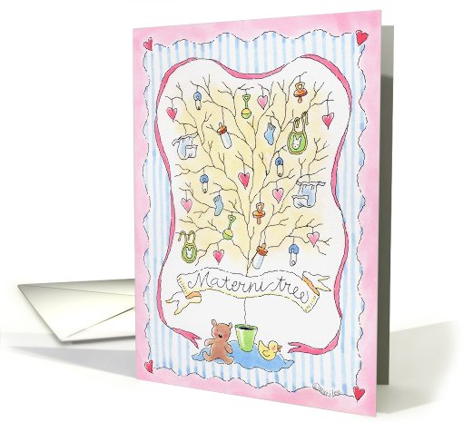 Baby Congratulations / Materni -Tree card (614033)