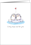 Cartoon Penguin Couple card