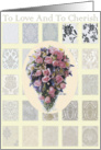 To Love And To Cherish Bouquet on Patchwork card