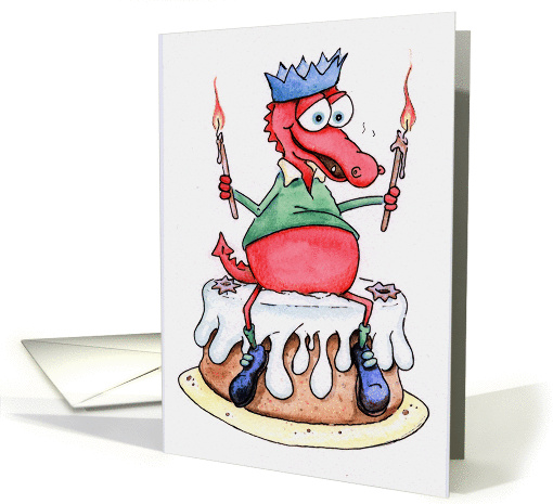 Welsh Dragon Cake card (171043)