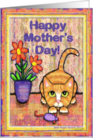 Ginger Tabby Cat Mother’s Day Card