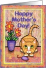 Ginger Tabby Cat Mother’s Day Card