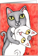 Tango Cats Cat Engagement Card