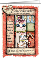 Cat Mom & Kitten Birthday Card