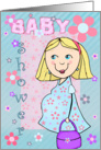 Baby shower Invitation - Blonde Mom To Be card