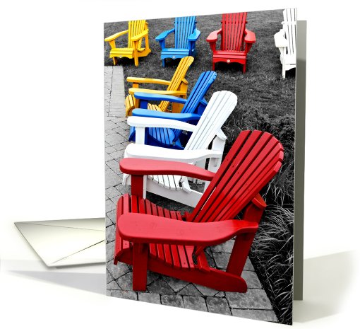 Adirondack / Muskoka Chairs Blank Note card (818965)