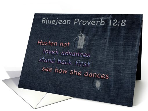 Bluejean Proverbs 12:8 card (524313)