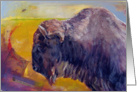 Buffalo Painting Amber Waves Of Grain card
