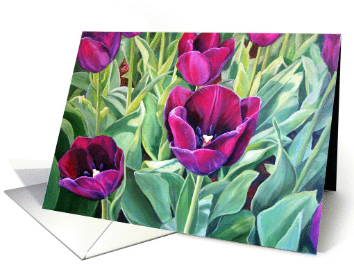 Purple Tulips card (187872)