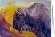 Buffalo Painting Amber Waves Of Grain card