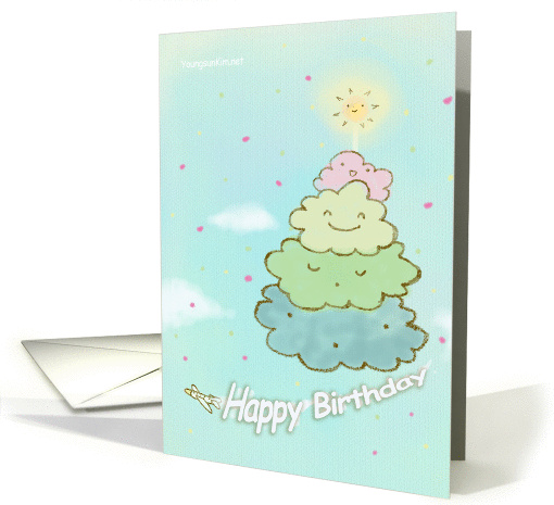 Birthday - Cloud cake card (172698)
