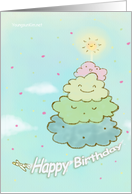 Birthday - Cloud cake card