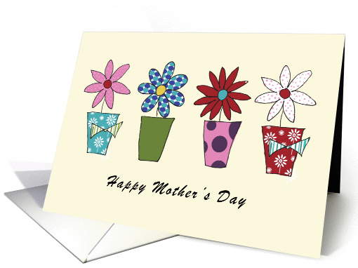 Happy Mother's Day Flower Pots card (176245)