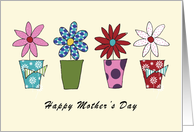 Happy Mother’s Day Flower Pots card