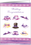 Wedding Day Hats card