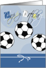 Birthday Soccer Balls card