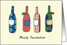 Bottles Party Invitation card