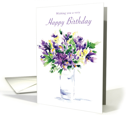 Birthday Irises card (177595)