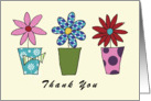 Thank You Flower Pots card