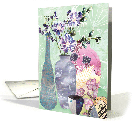 Violets and Vases Mother's Day card (178138)