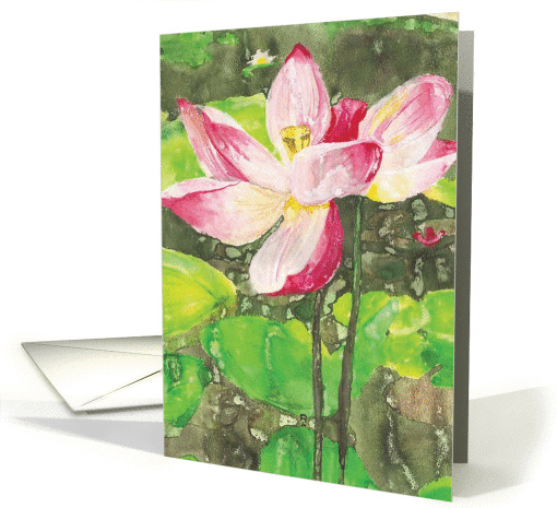 Water Lily Thinking of you card (178521)